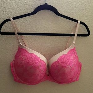 Blackheart by Hot Topic Hot Pink Lace Push up Bra
